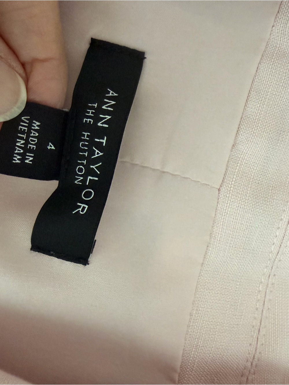 Ann Taylor Hutton Single-Button Pale Pink Blazer Jacket Linen 4 - Picture 4 of 6